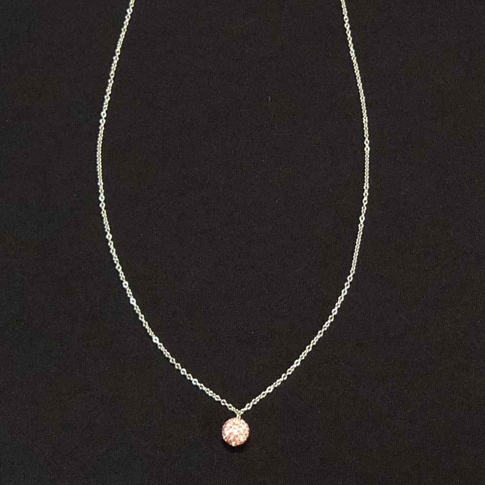 Swarovski Pink Round Pendant Necklace